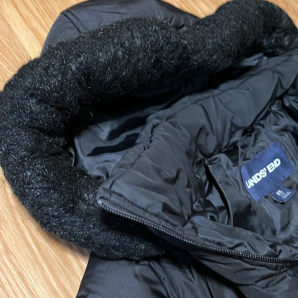 Lands End Black Puffer size XS - Picture 6 of 6